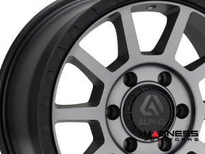 Dodge Hornet Custom Wheels - Alpha - Foxtrot - Set of 4 - 17" - Gray w/ Black Lip